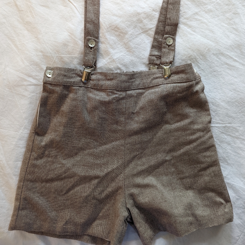 Benedito boys dress shorts with suspenders